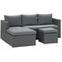 Argos Home Rattan Effect Reversible Mini Corner Sofa - Grey