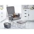 Obaby Deluxe Reclining Glider Chair and StoolWhite & Grey