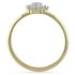 Revere 9ct Yellow Gold 0.05ct Diamond Baroque Cluster Ring