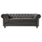 Argos Home Chesterfield 3 Seater Velvet Sofa - Charcoal