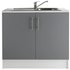 Argos Home Athina 1000mm S. Steel Kitchen Sink Unit - Grey