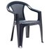 Argos Home Rattan Effect Stacking Chair - Dark Grey