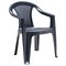 Argos Home Rattan Effect Stacking Chair - Dark Grey