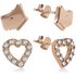 Radley Rose Gold Plated Silver Dog and Heart Earrings