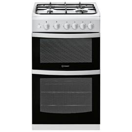 Indesit ID5G00KMW 50cm Twin Cavity Gas Cooker - White
