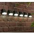 Argos Home Set of 6 Black Solar Fence Lights