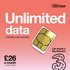 Three 1 Month Contract Sim Unlimited Data