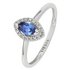 Revere 9ct White Gold Created Tanzanite and Diamond Ring