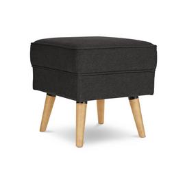 Habitat Callie Fabric Footstool - Charcoal