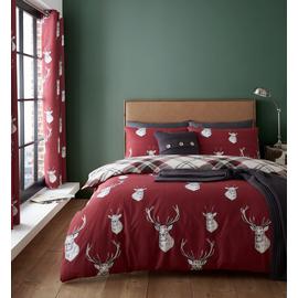 Catherine Lansfield Munro Red Stag Bedding Set - Double