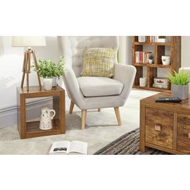 GFW Jakarta Cube Side Table - Mango Wood Effect