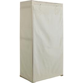 Argos Home Polycotton and Wood Single Wardrobe - Cream