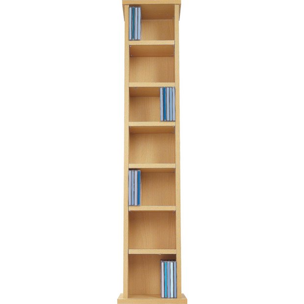 buy-home-maine-media-dvd-and-cd-storage-tower-beech-effect-at-argos