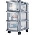 Argos Home Plastic 3 Drawer Silver Tower Storage Unit