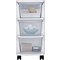 Argos Home 3 Drawer Slim White Tower Plastic Storage Unit