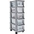 Argos Home 5 Drawer Silver Plastic Slim Tower Storage Unit