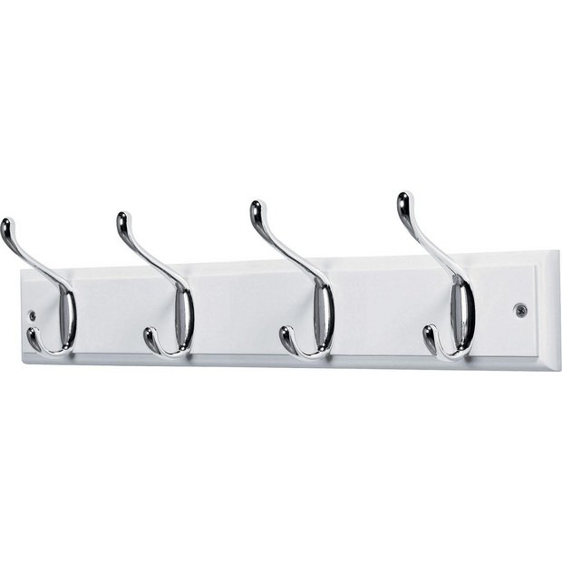 Buy HOME 4 Double Coat Hooks Chrome at Argos.co.uk Your Online Shop