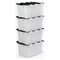 Argos Home 40 Lt Black Crocodile Lid Storage Boxes- Set of 4