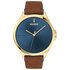 HUGO Mens Brown Leather Strap Watch