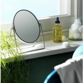 Argos Home Matt Grey Metal Round Swivel Mirror - 21x19cm