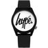 Hype Black Silicone Strap Watch