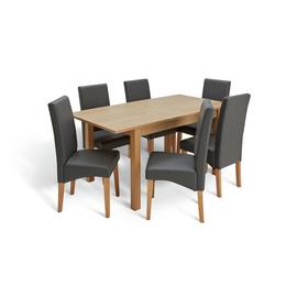 Argos Home Clifton Oak Extending Dining Table & 6 Chairs