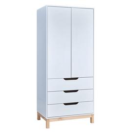 Argos Home Arlo White & Pine 2 Door 3 Drawer Wardrobe