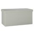 Argos Home Large Faux Leather Stitched Ottoman - Cream