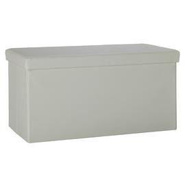 Argos Home Large Faux Leather Ottoman