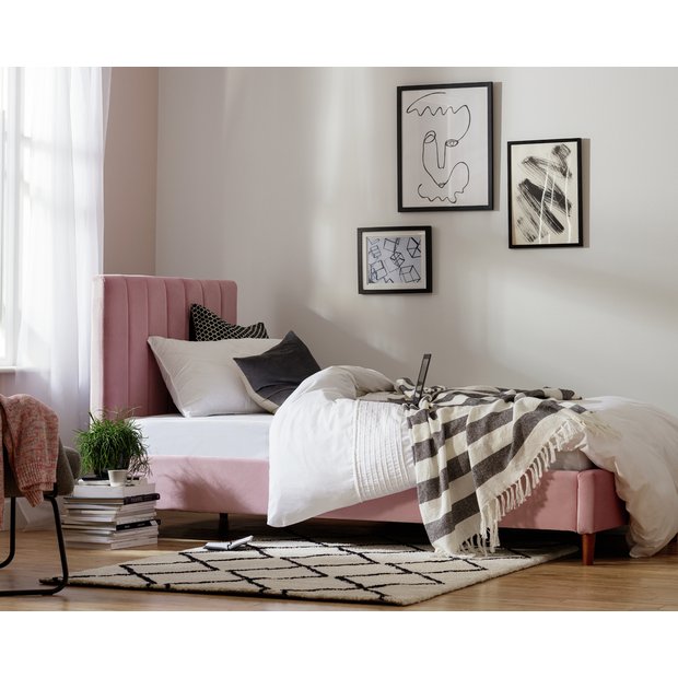 Blush pink double deals bed