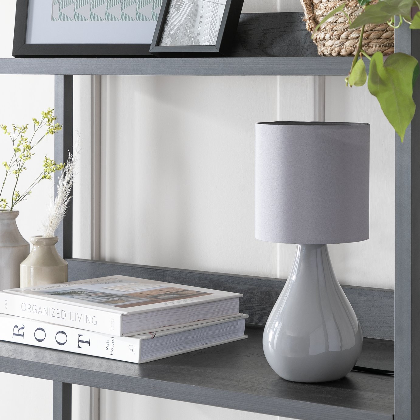 argos white lamp