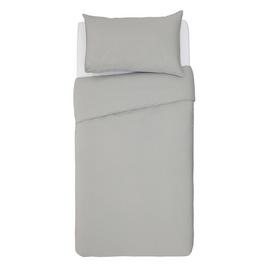 Habitat Cotton Rich 180 TC Plain Grey Bedding Set - Single