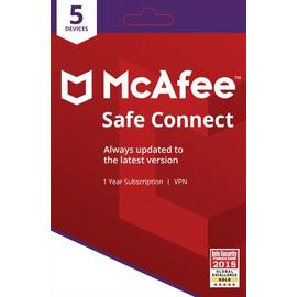 McAfee Safe Connect Premium VPN Mobile Security 1 Year
