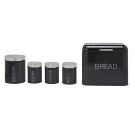 Argos Home 5 Piece Stainless Steel Storage Set - Jet Black