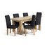 Argos Home Miami Curve Extending Table & 6 Black Chairs