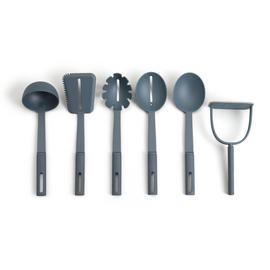 Habitat 6 Piece Utensil Set with Holder - Blue