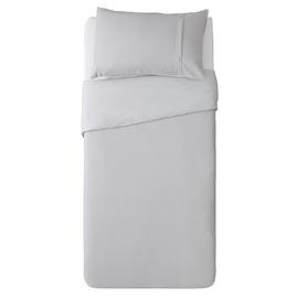 Argos Home Grey Waffle Cuff Bedding Set - Single