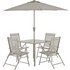Argos Home Milan 4 Seater Metal Patio Set - Mink
