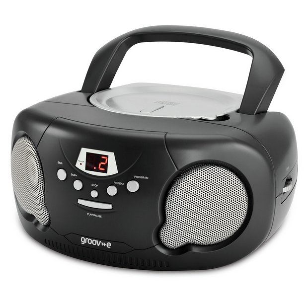 Buy Groov-e Boombox CD Player with Radio - Black | CD players | Argos