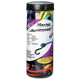 Master Lock 12 Piece Bungee Cord Set 4x60cm, 4x80cm, 4x100cm