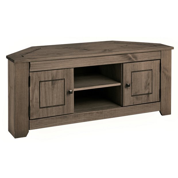 Dark grey deals corner tv stand