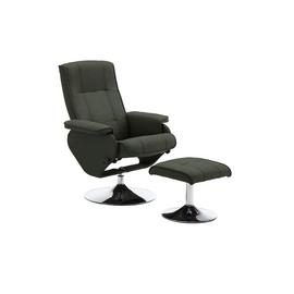 Argos Home Rowan Fabric Swivel Chair & Footstool - Charcoal