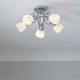 Argos Home Curico 5 Light Ceiling Light - Chrome & Glass