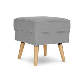 Habitat Callie Fabric Footstool - Light Grey