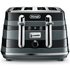 DeLonghi CTA4003B Avvolta 4 Slice ToasterBlack & Grey