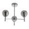 Argos Home Shelton Chrome &Smokey Glass 3Globe Ceiling Light