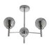 Argos Home Shelton Chrome &Smokey Glass 3Globe Ceiling Light