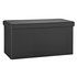 Argos Home Large Faux Leather Stitched Ottoman - Black