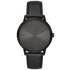 Armani Exchange Black Dial Leather Strap Watch