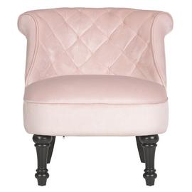 Argos Home Mika Quilted Velvet Accent Chair - Velvet Pink